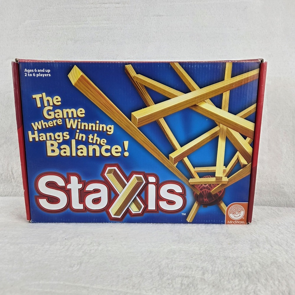 Staxxis Wooden Balance Strategy Game By MindWare 2013 Complete Great Condition